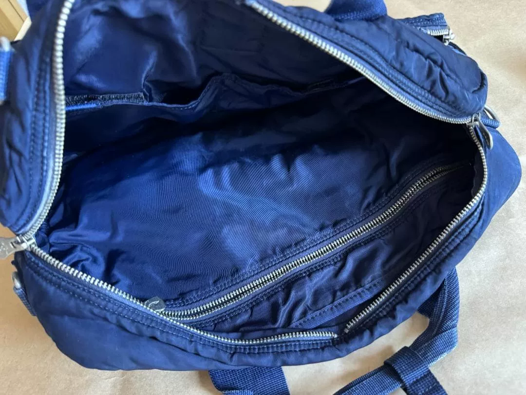 Porrer Classic 3-Way Nylon Blue Bag — label