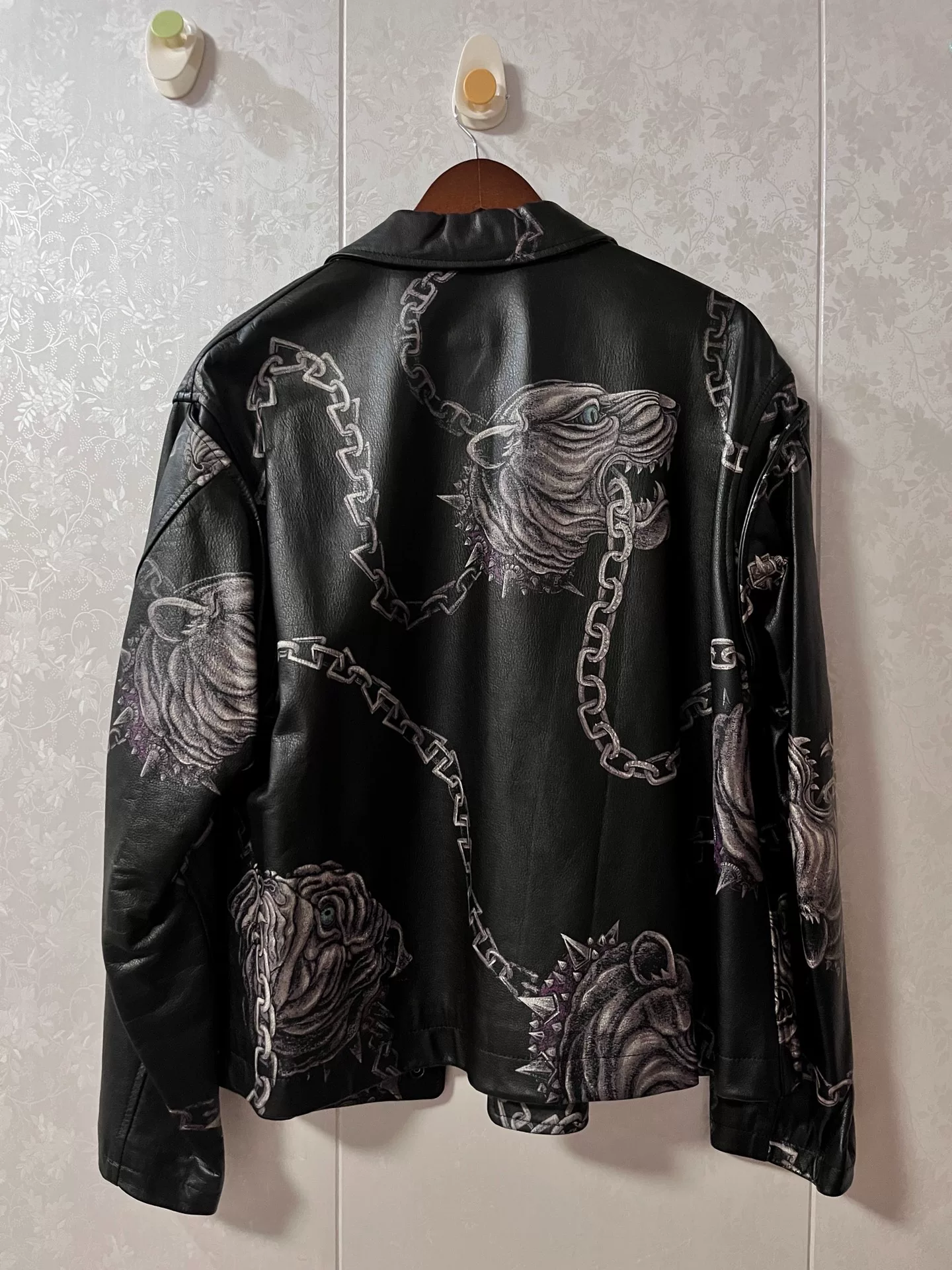 Yohji Yamamoto 14AW Dog Chain Leather Jacket — front