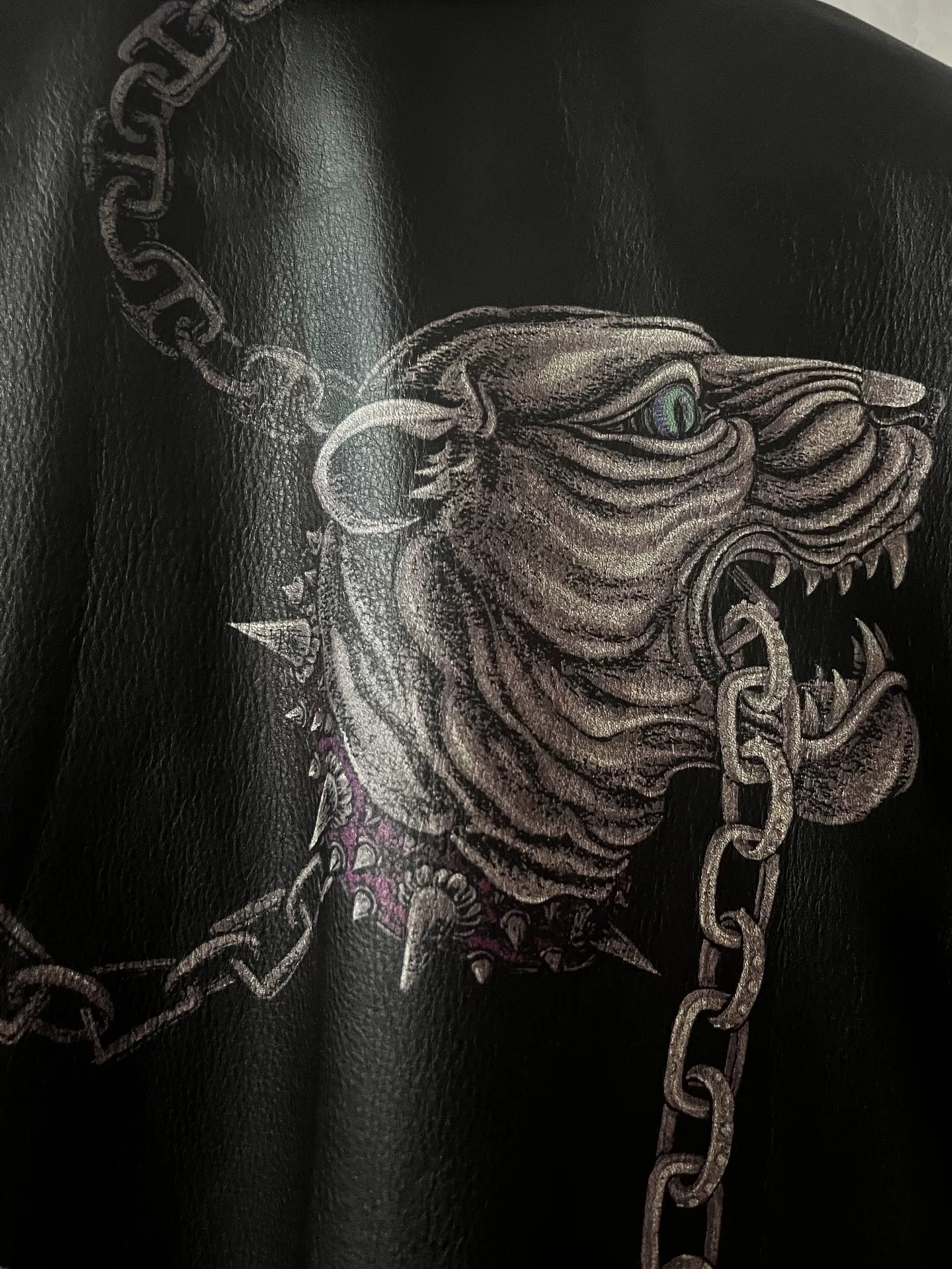 Yohji Yamamoto 14AW Dog Chain Leather Jacket — label