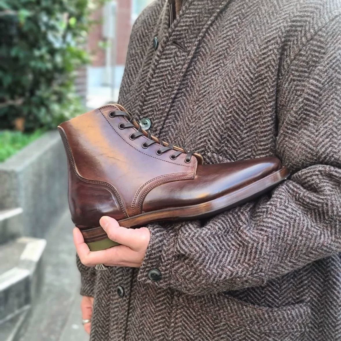 Clinch x BSW Yeager Brown Horsehide Boot — back
