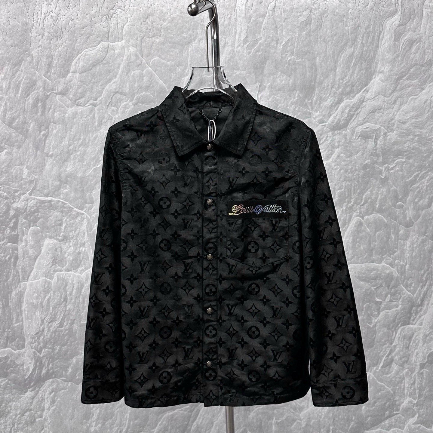 Louis Vuitton FW25 Embroidered Rhinestone Shirt Jacket