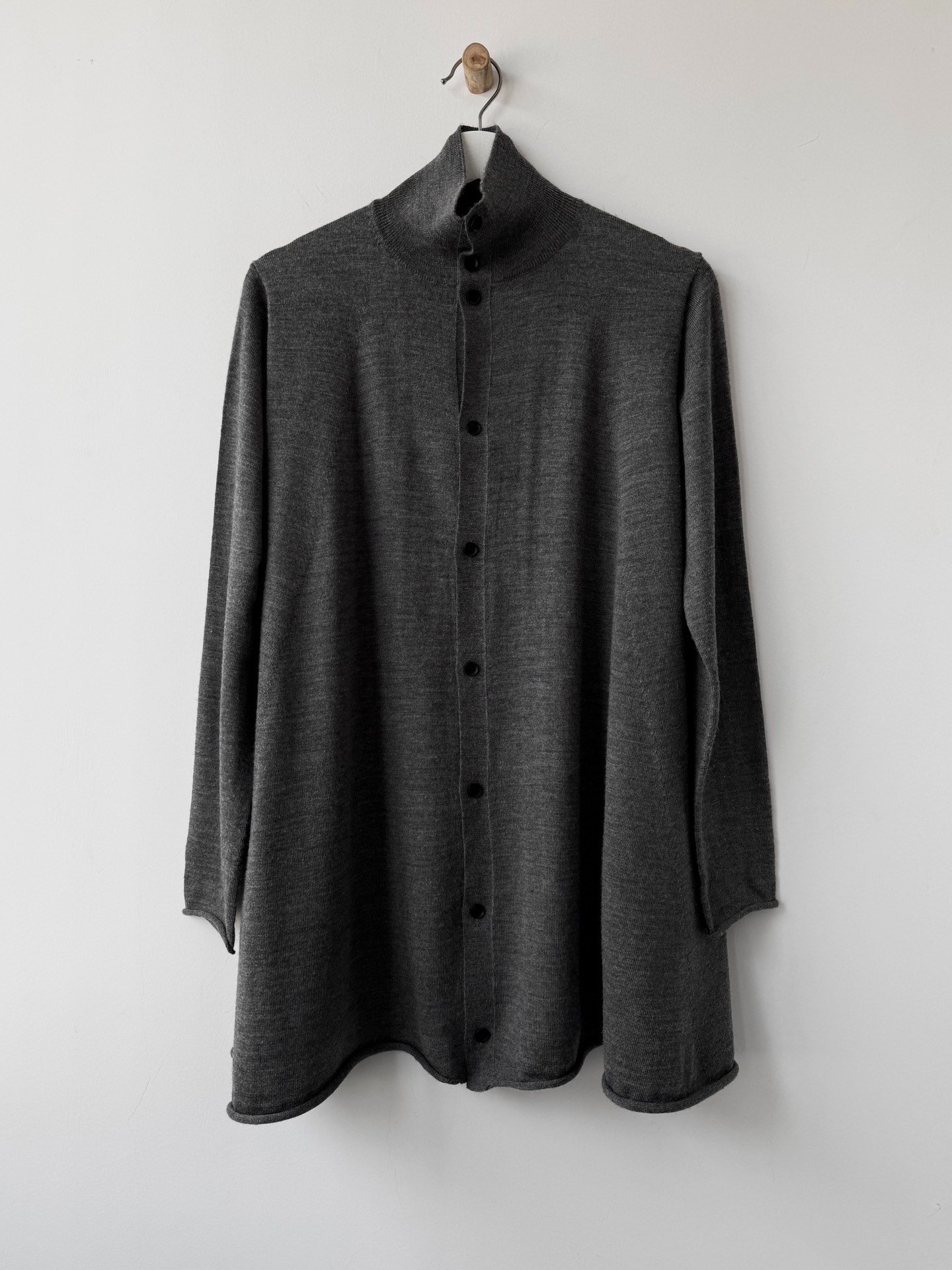 Yohji Yamamoto Stand Collar Wool Cardigan