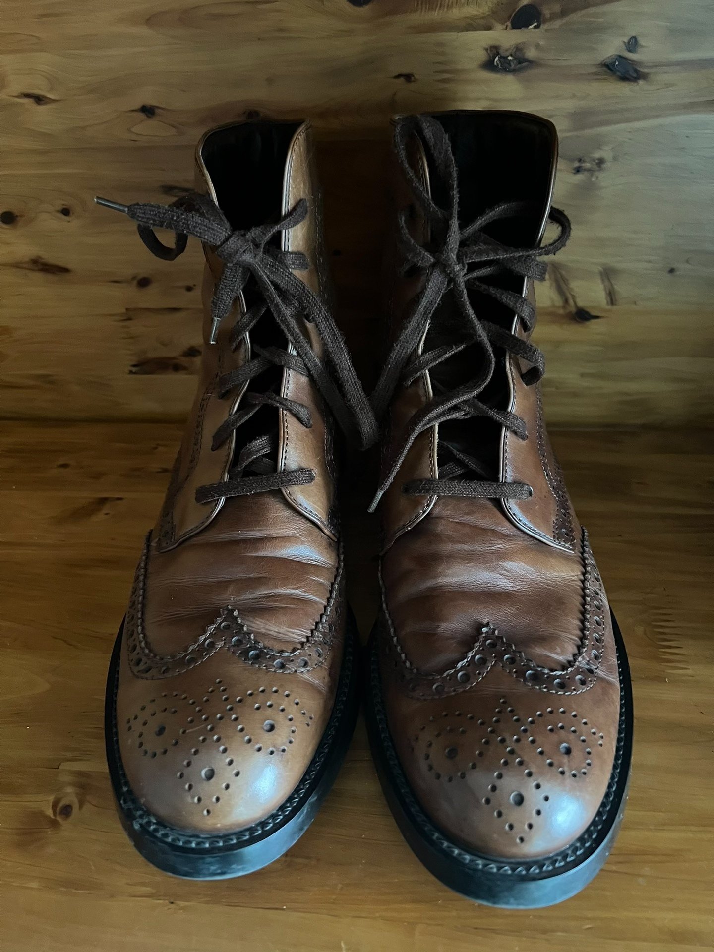 TOD'S Carved Leather Boots — front