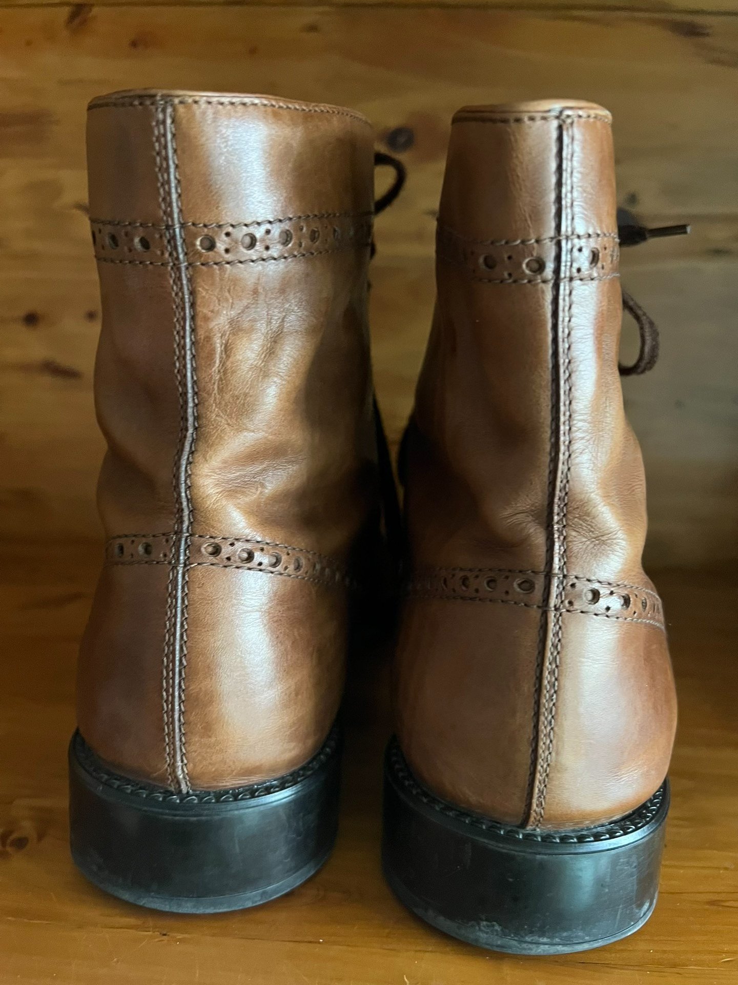TOD'S Carved Leather Boots — back