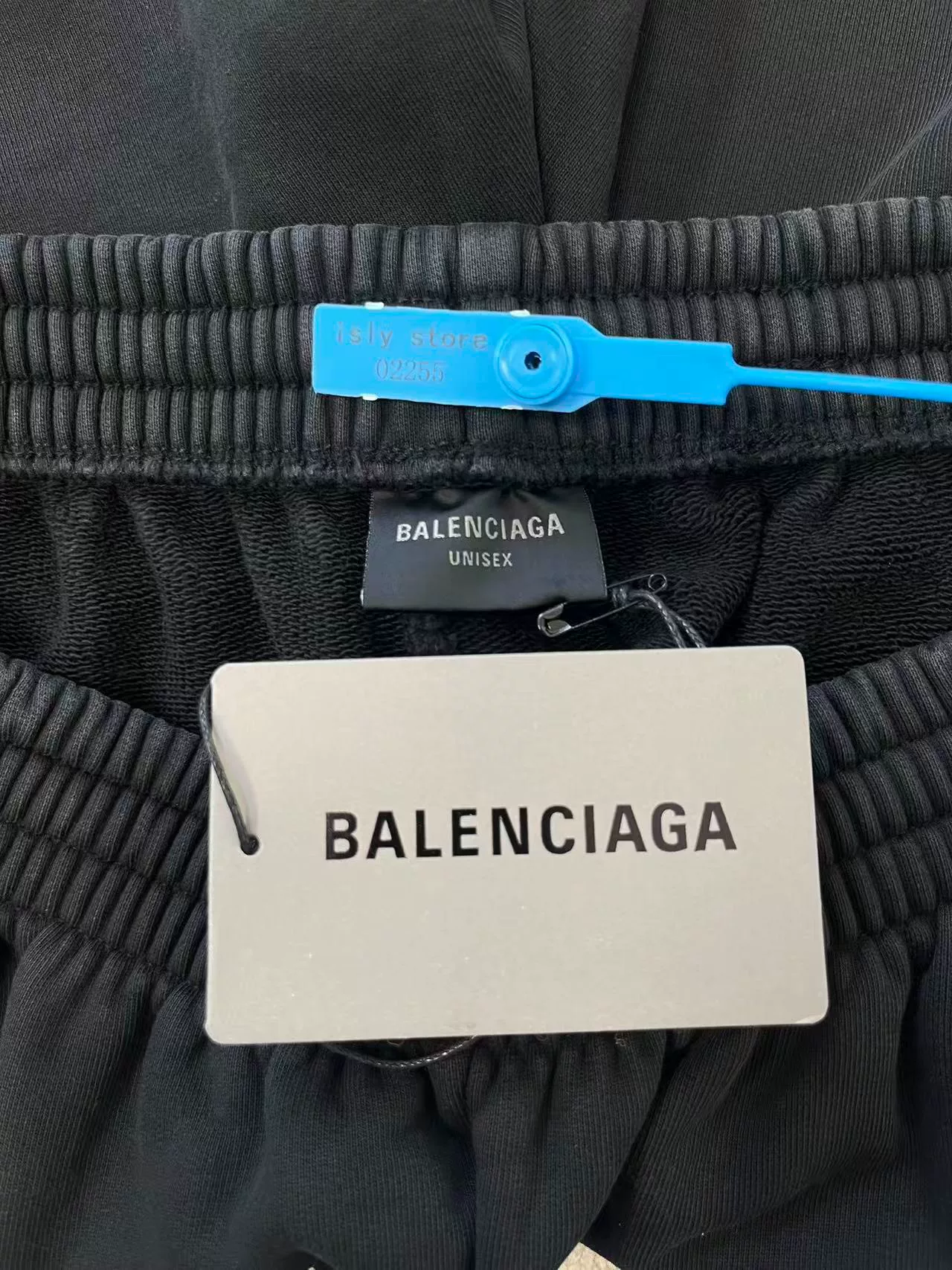 Balenciaga Men's Logo Elastic Waist Shorts — label