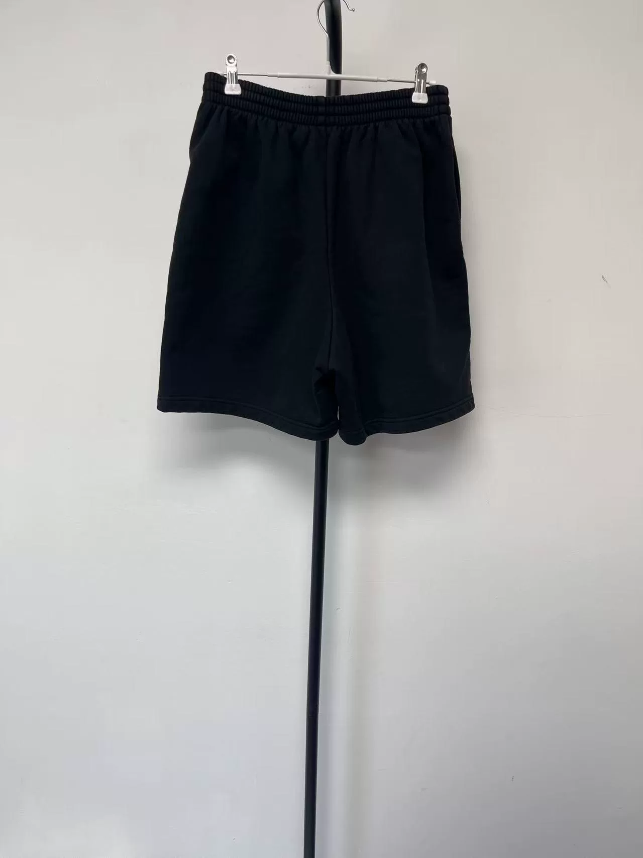 Balenciaga Men's Logo Elastic Waist Shorts — front