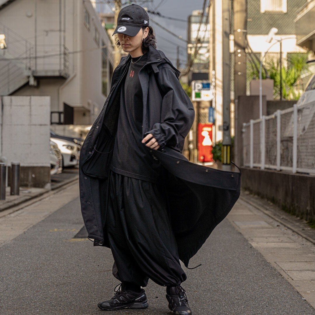 Yohji Yamamoto 24AW Fishtail Hooded Coat — detail