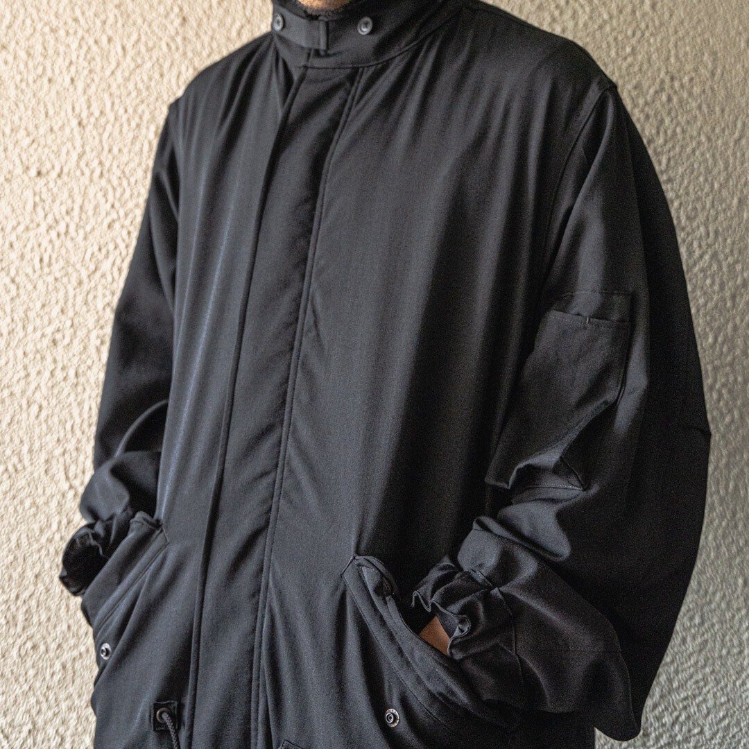 Yohji Yamamoto 24AW Fishtail Hooded Coat — label