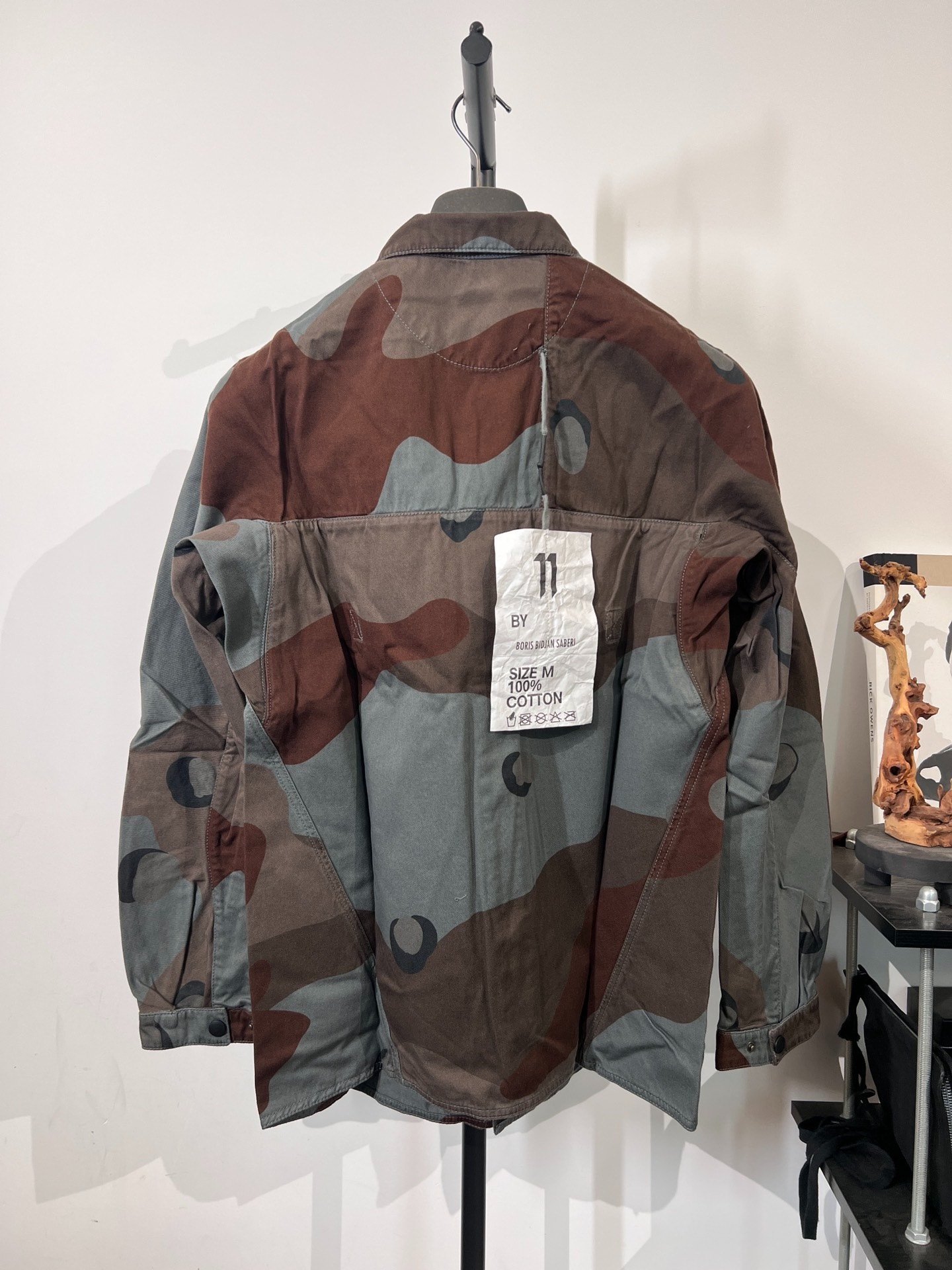 Boris Bidjan Saberi Camo Work Shirt Jacket — front
