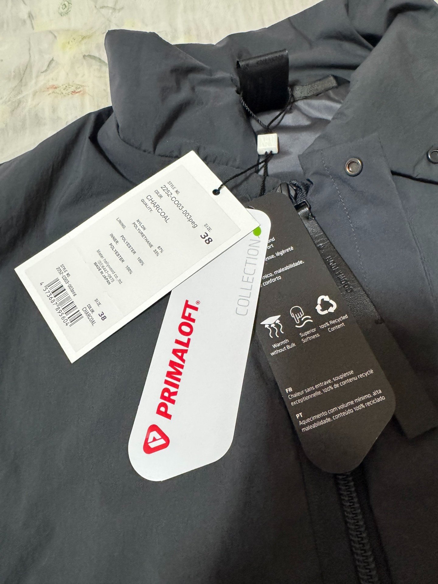 n.hoolywood 25AW Gray Long Coat — detail