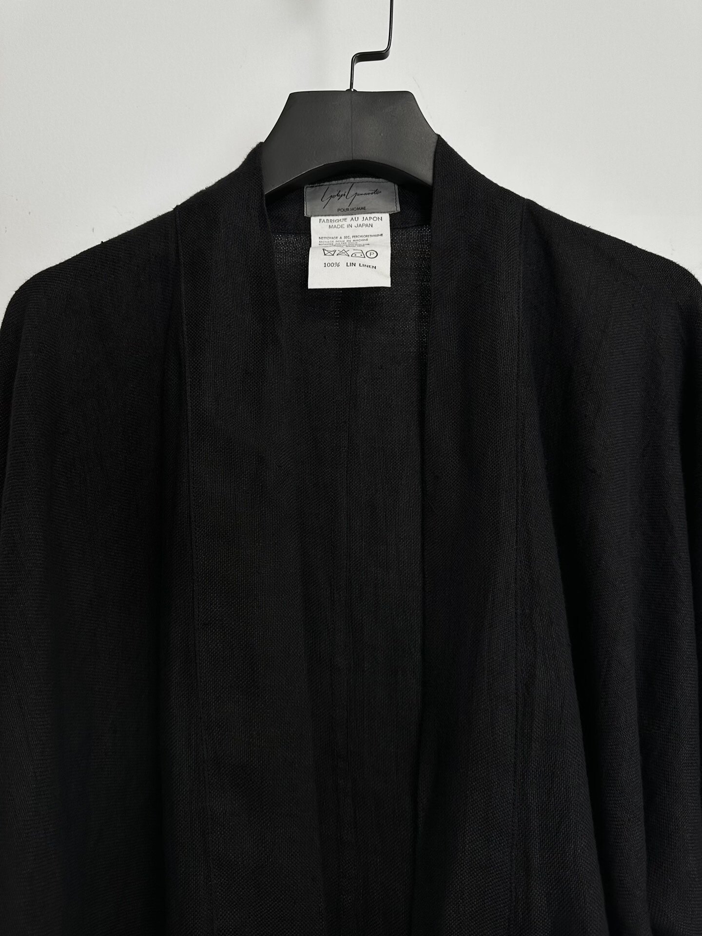 Yohji Yamamoto 1985 SS Linen Sash Coat — back