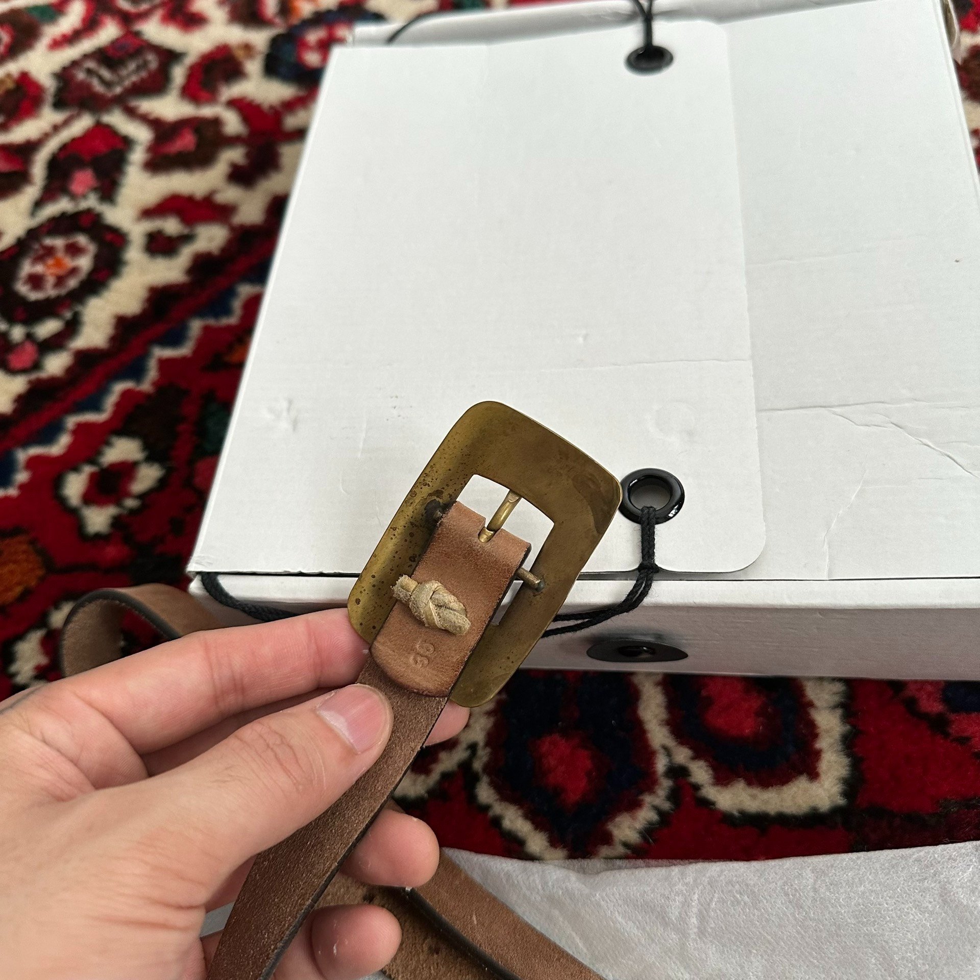 VISVIM 17AW Small Buckle Belt — detail