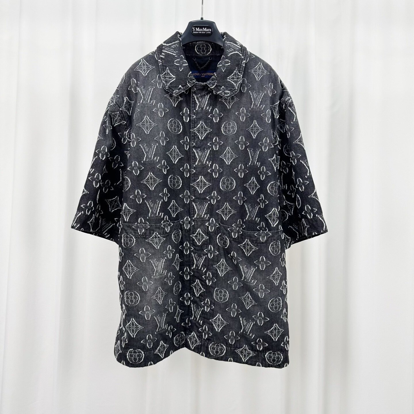 Louis Vuitton Black Denim Monogram Shirt