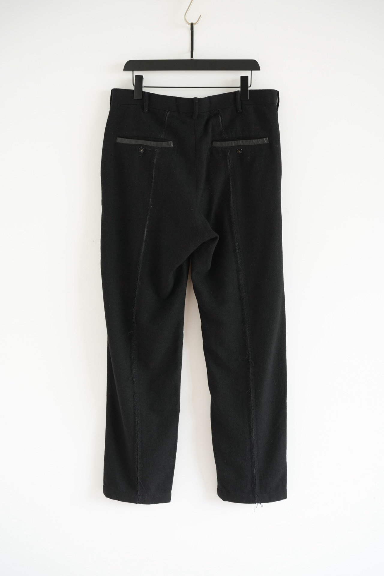 Yohji Yamamoto 05AW Ripped Leather Trousers — front