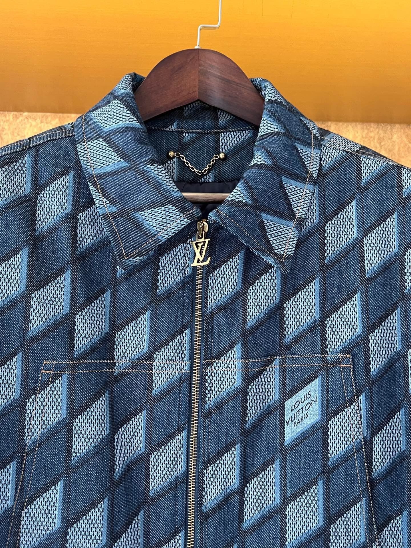 Louis Vuitton Diamond Quilted Puffer Jacket — detail