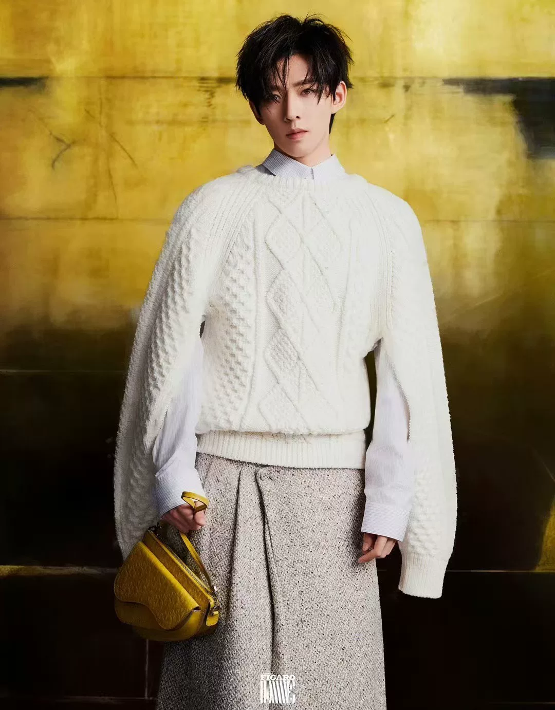 Dior Braided Knit Zip Sweater — label