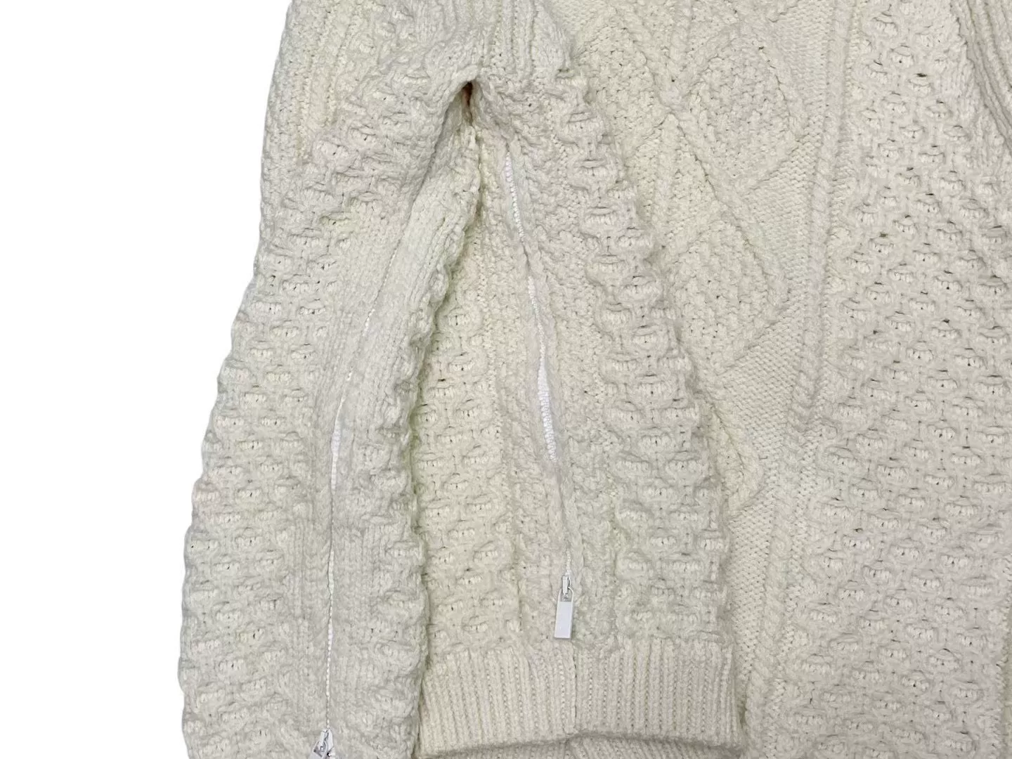 Dior Braided Knit Zip Sweater — detail