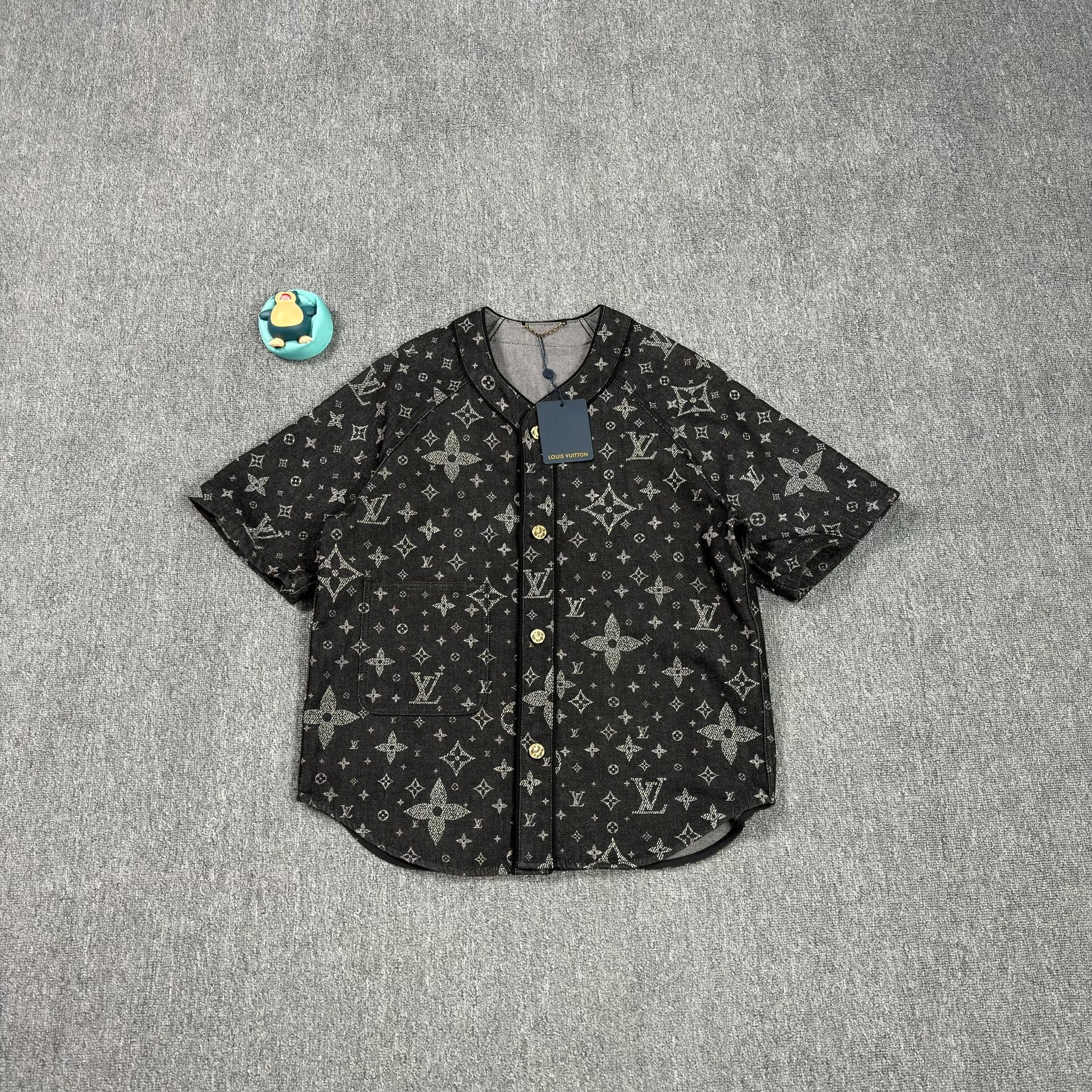 Louis Vuitton Monogram Black Short-Sleeve Shirt
