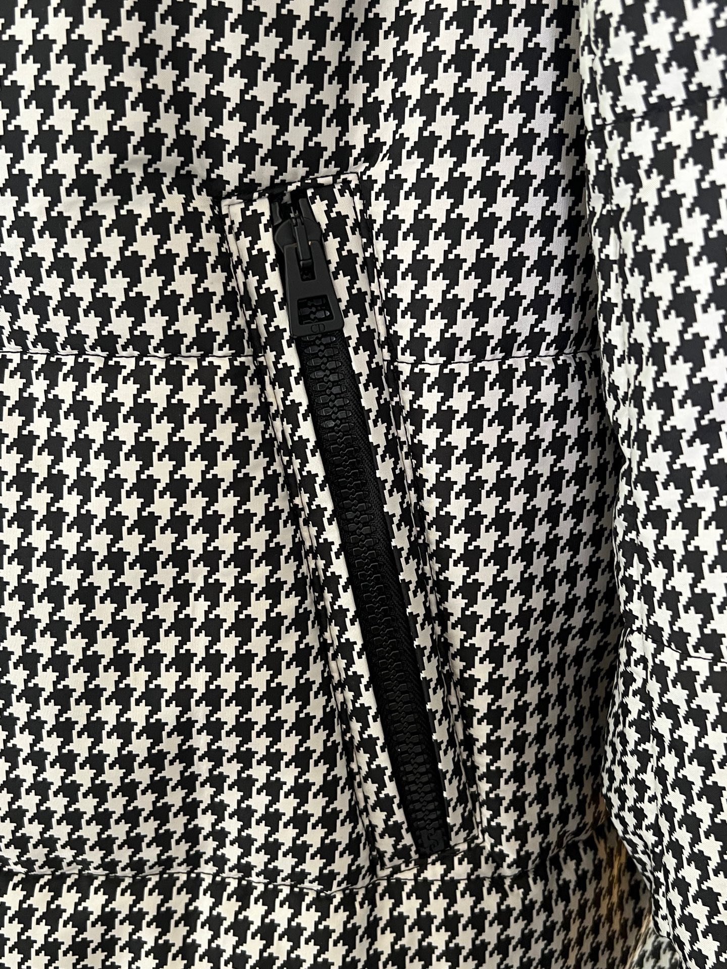 Dior Houndstooth Padded Coat — back