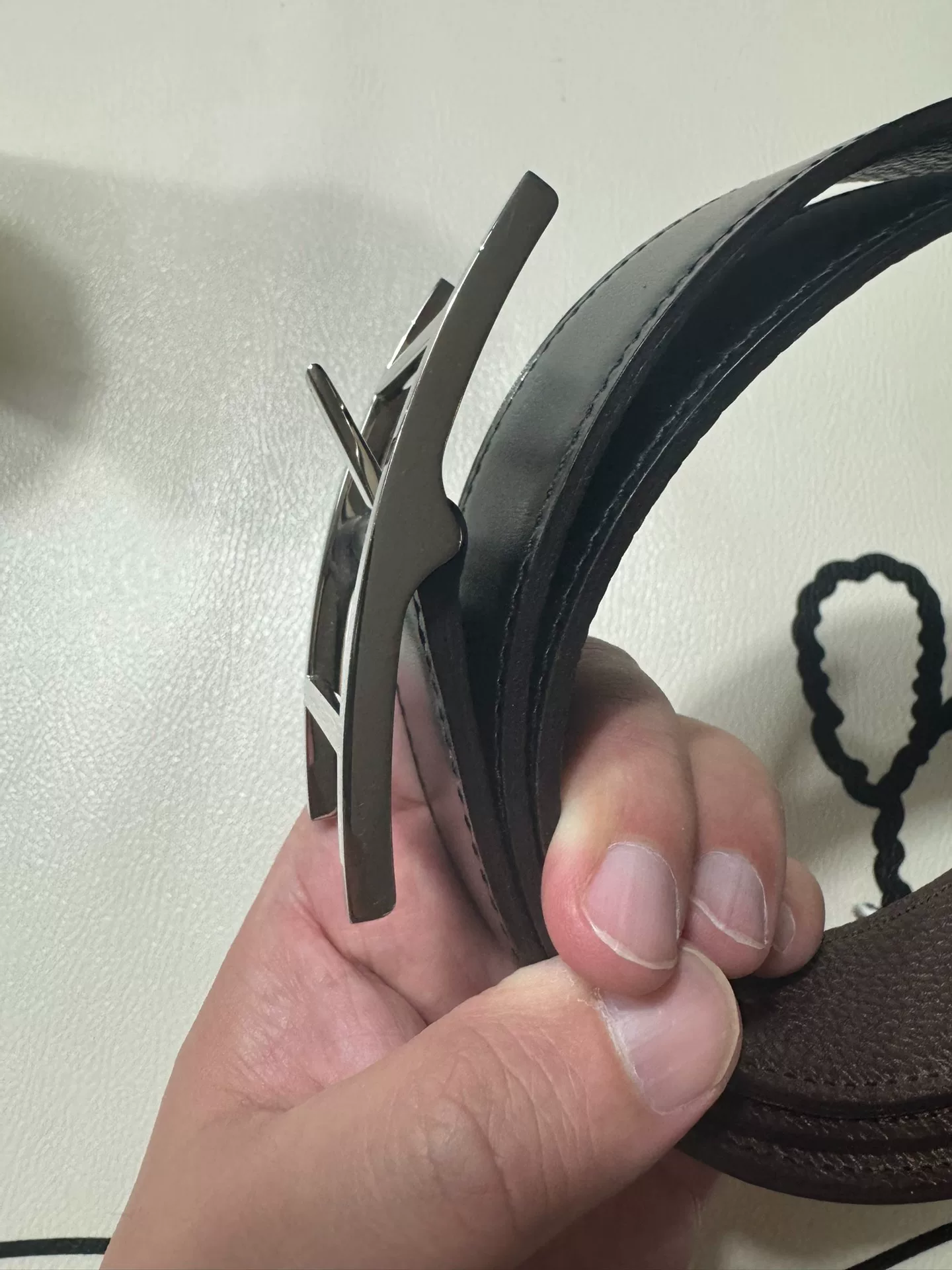 Hermes H Buckle Classic Belt — back
