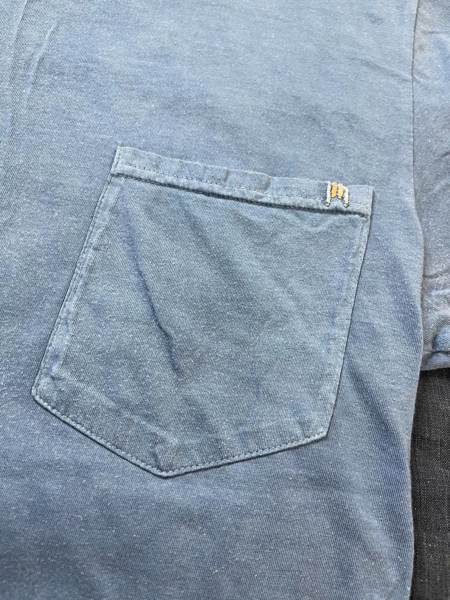 visvim 14AW Blue Short-Sleeve Chest Pocket Tee — back