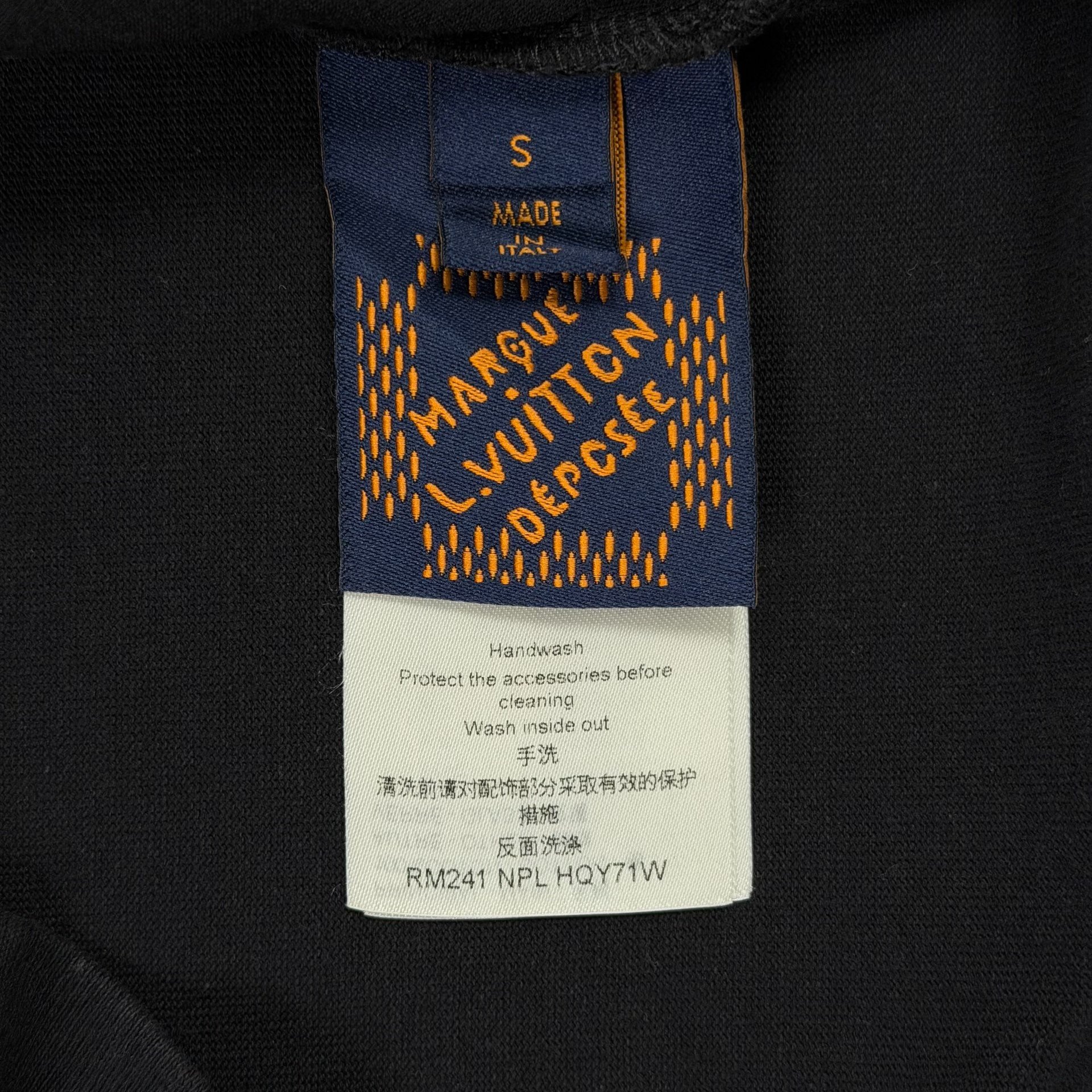 LV Pharrell Beaded Logo Black T-Shirt — back