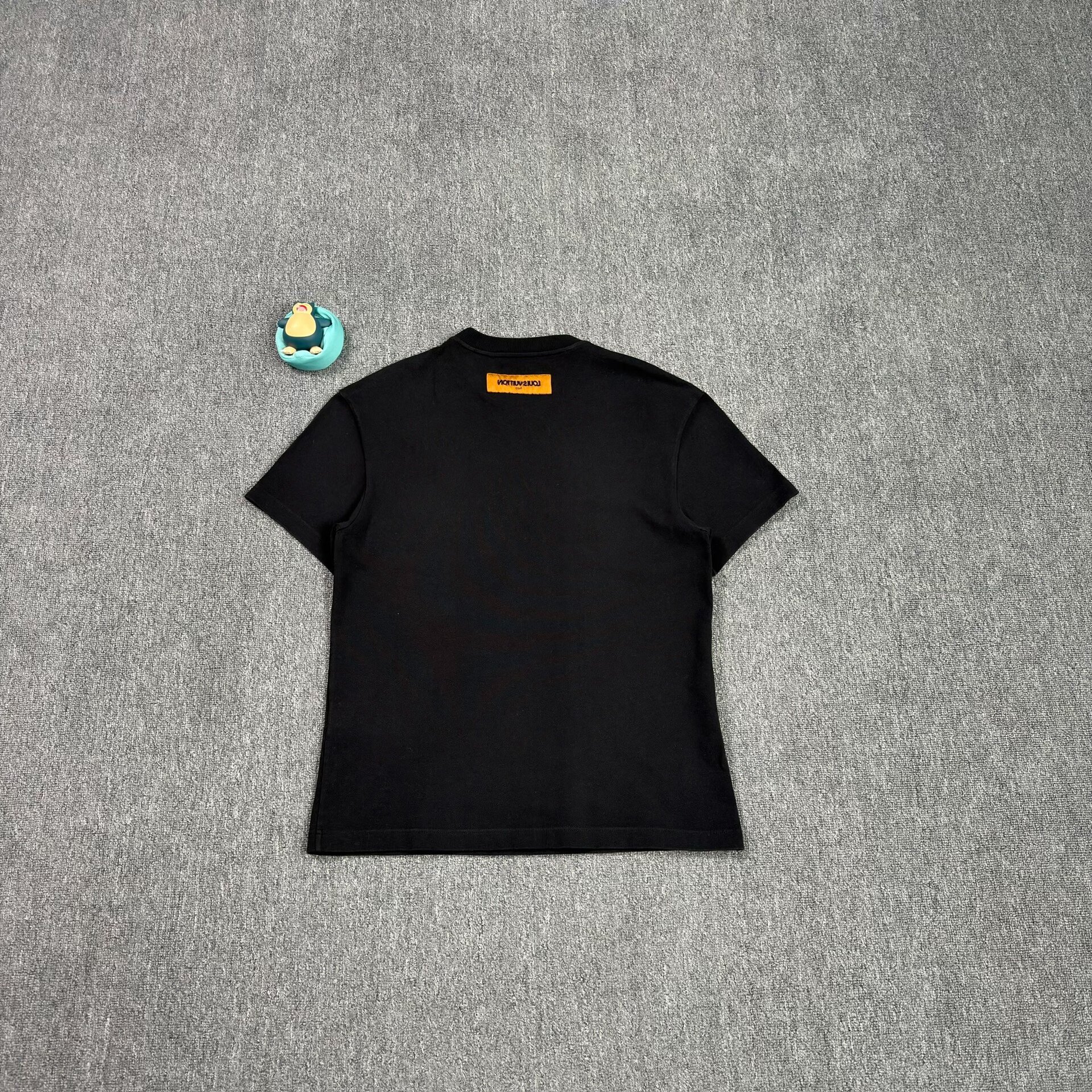 LV Pharrell Beaded Logo Black T-Shirt — front