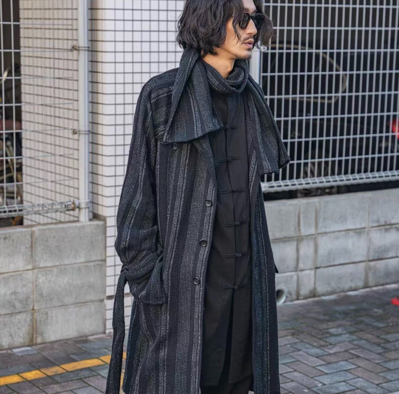 Yohji Yamamoto Pour Homme 20SS Chinese Knot Shirt — label