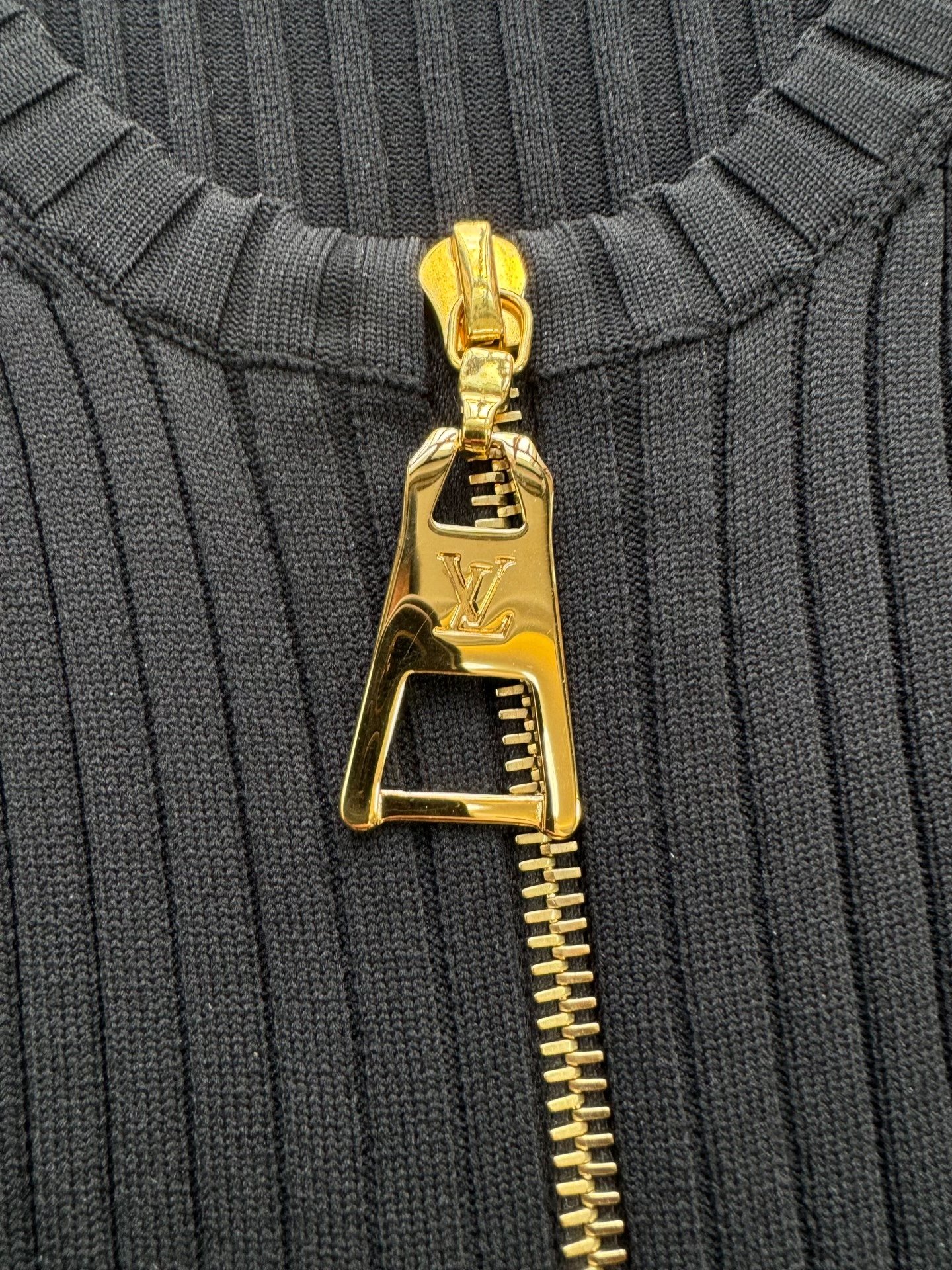 Louis Vuitton Knit Monogram Patchwork Zip Dress — back