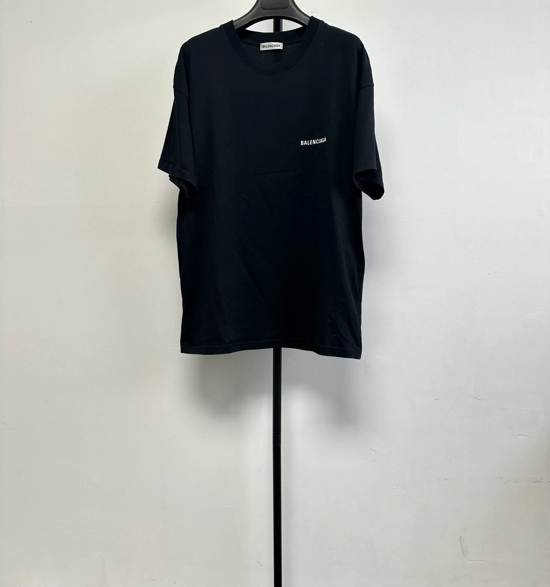 Balenciaga Letter Print Loose Drop Shoulder T-shirt