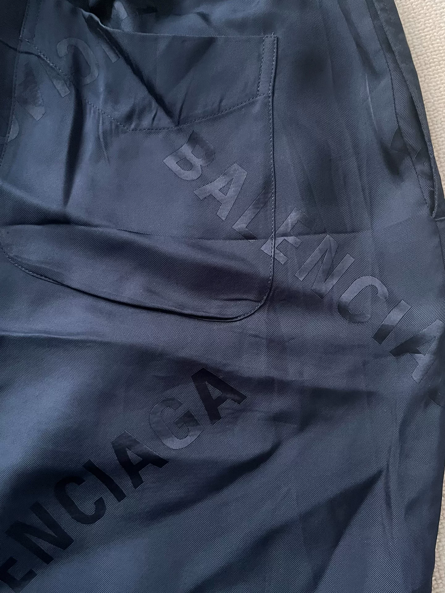 Balenciaga 25SS Subtle Print Shorts — detail