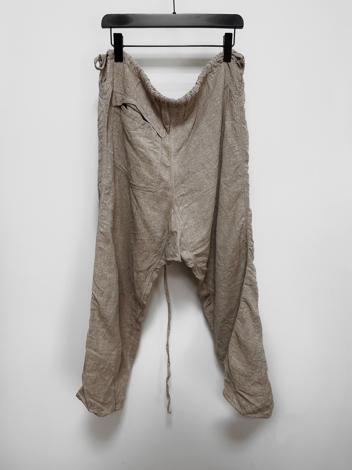 Kaval Linen Silk Drawstring Pants — front