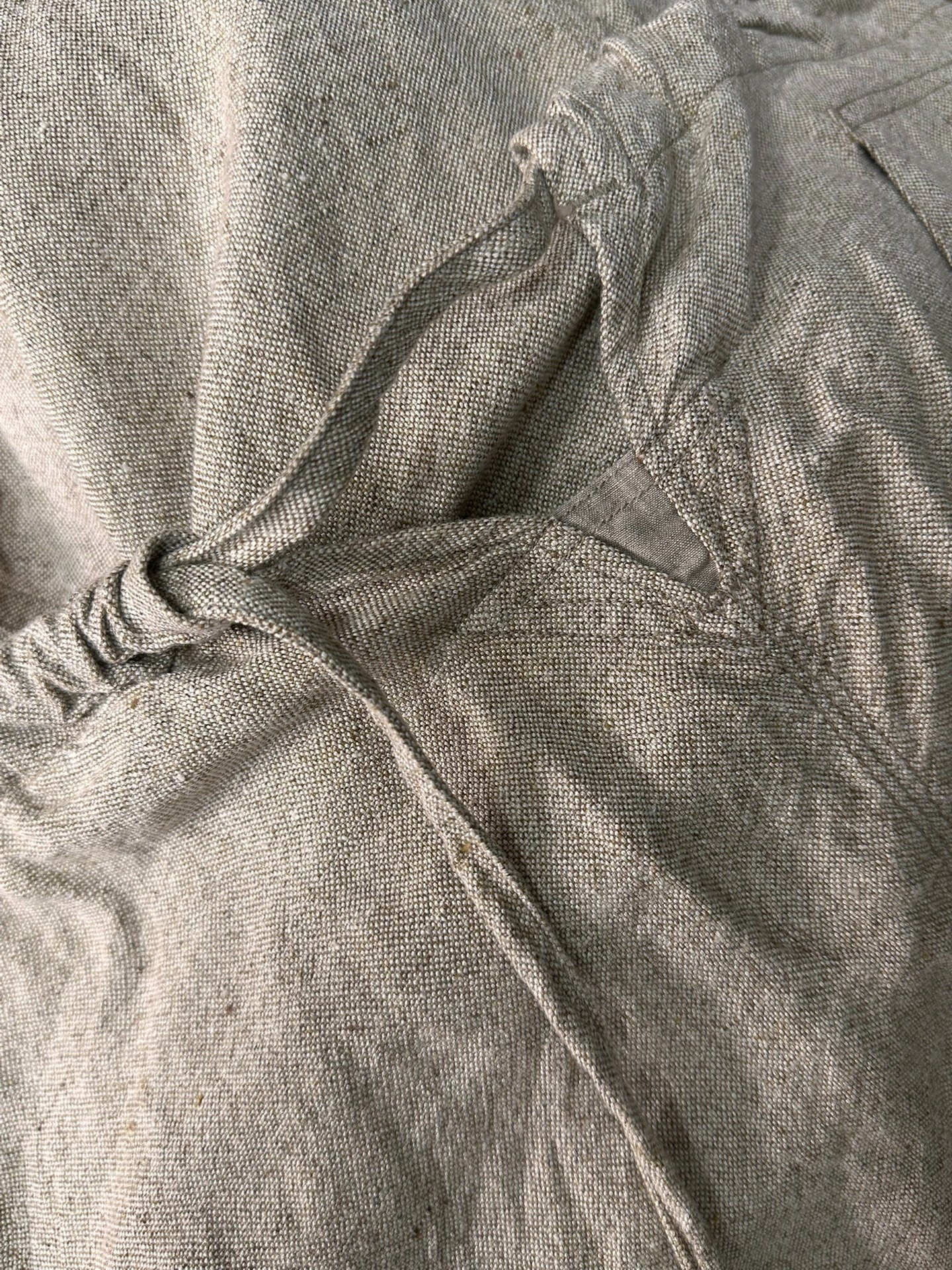 Kaval Linen Silk Drawstring Pants — back