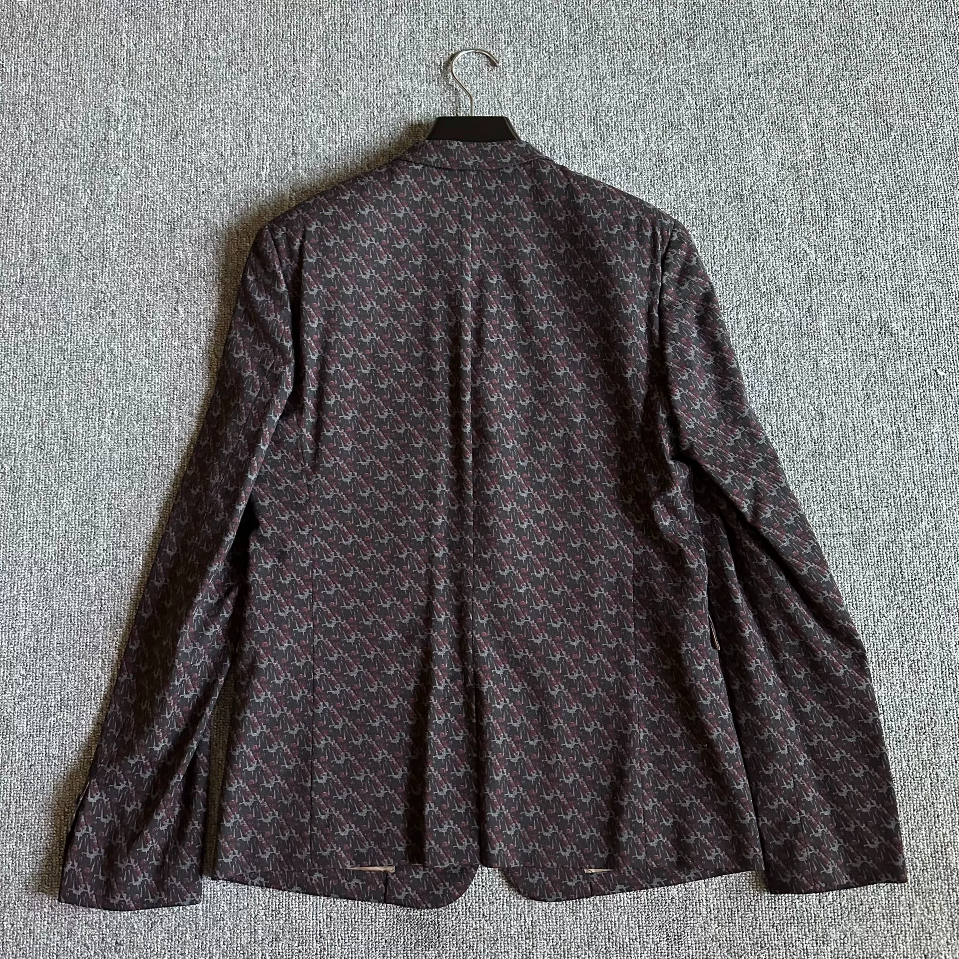Dior Houndstooth Printed Suit Jacket — back