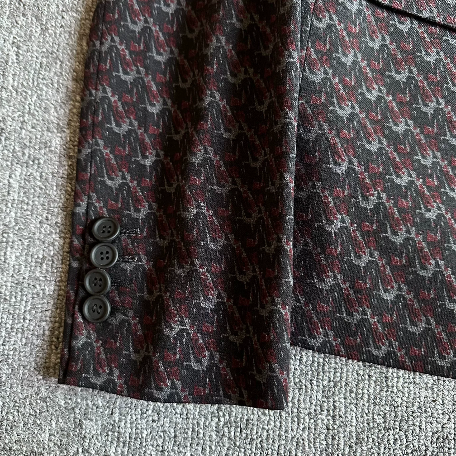 Dior Houndstooth Printed Suit Jacket — front