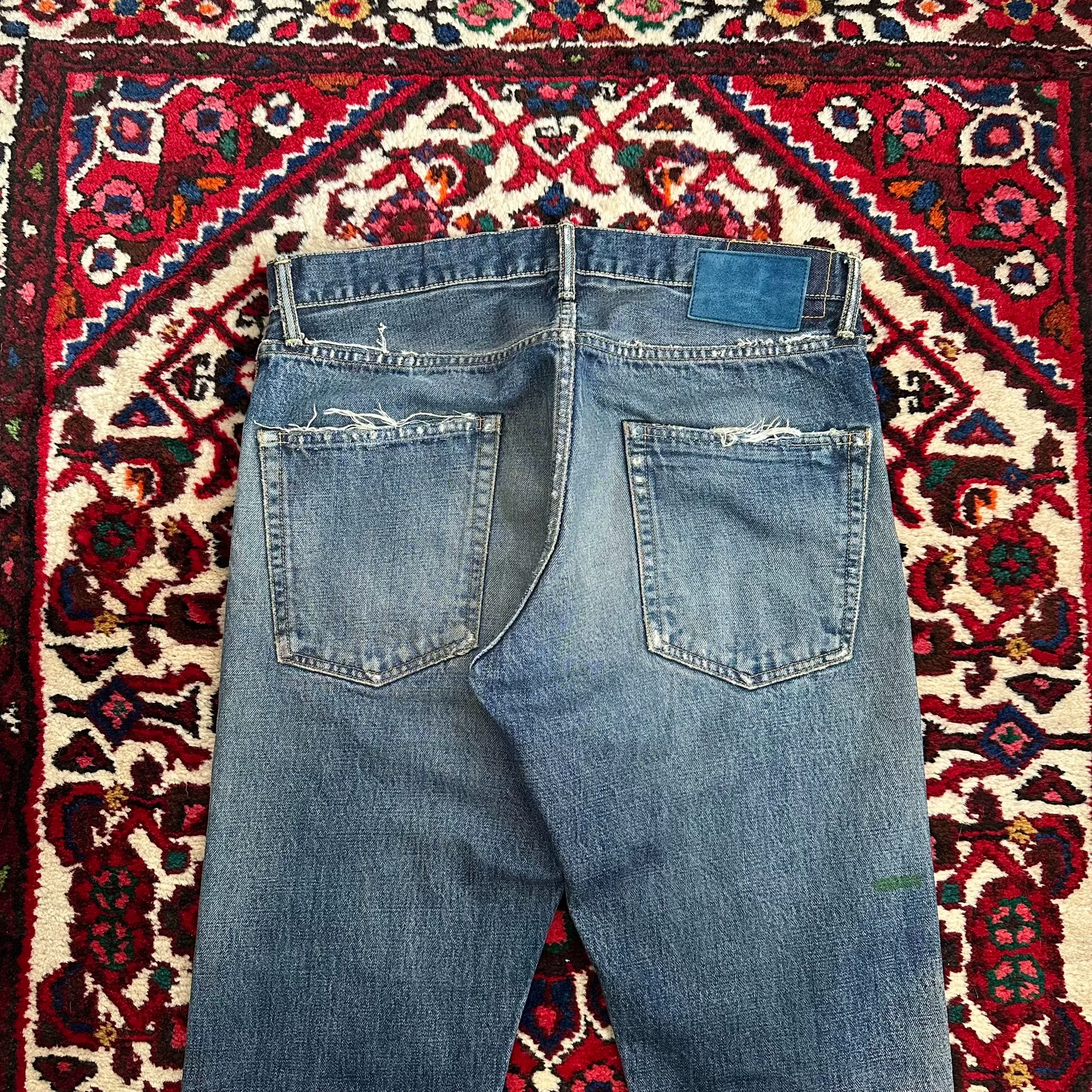 visvim 20AW Journeyman Mud Wide Jeans — back