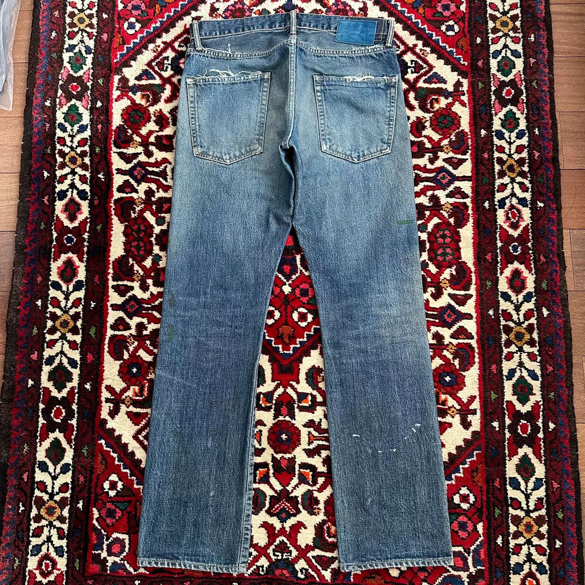 visvim 20AW Journeyman Mud Wide Jeans — front