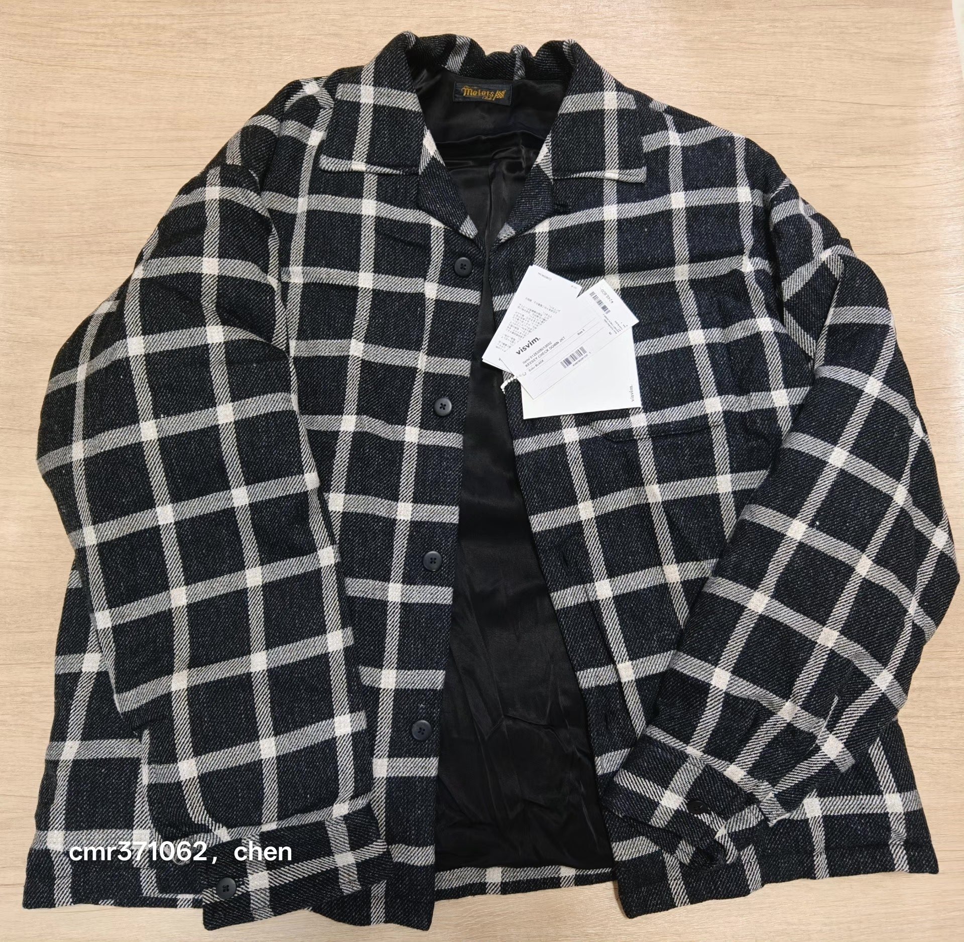 VISVIM 25SS KEESEY CHECK DOWN JKT — back