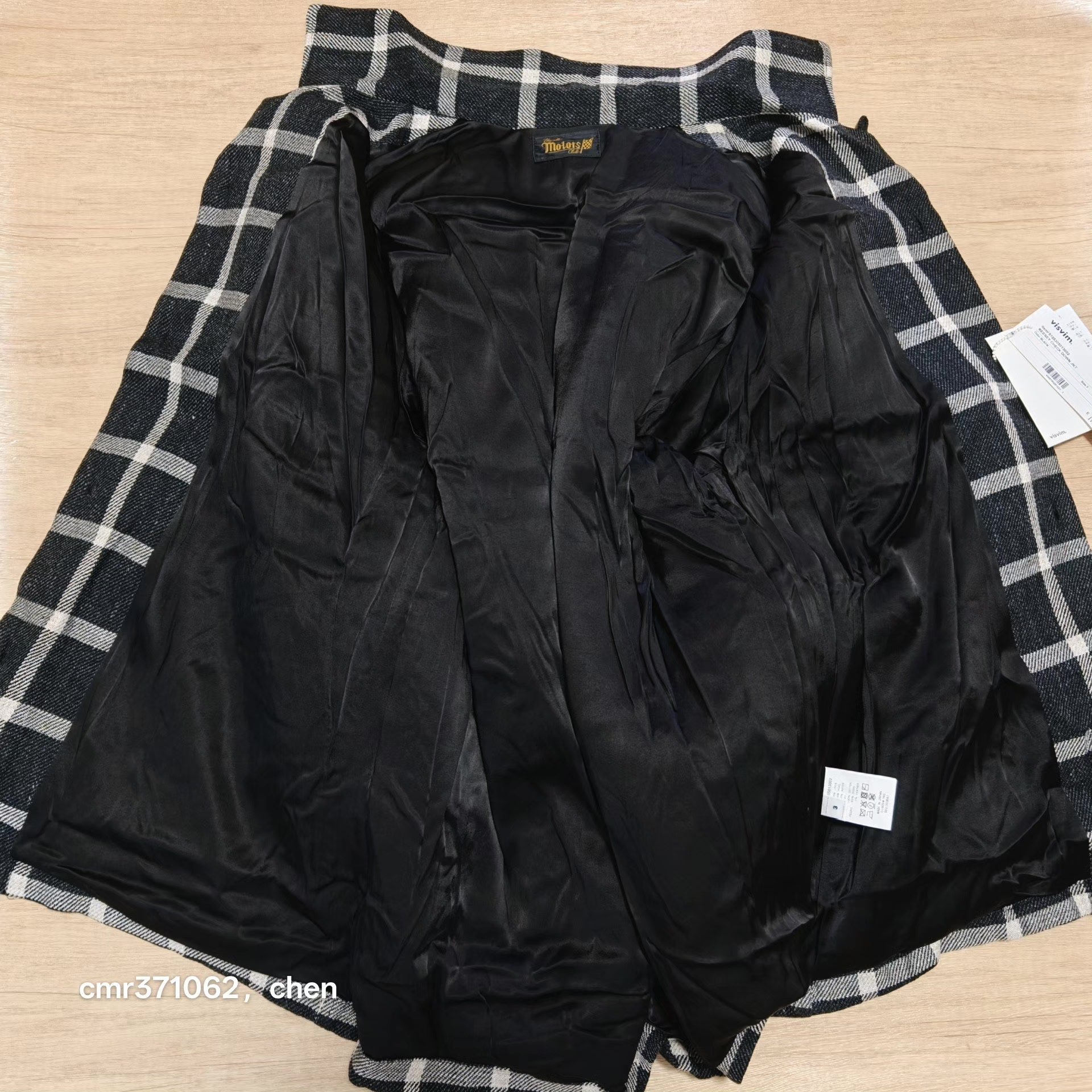 VISVIM 25SS KEESEY CHECK DOWN JKT — label