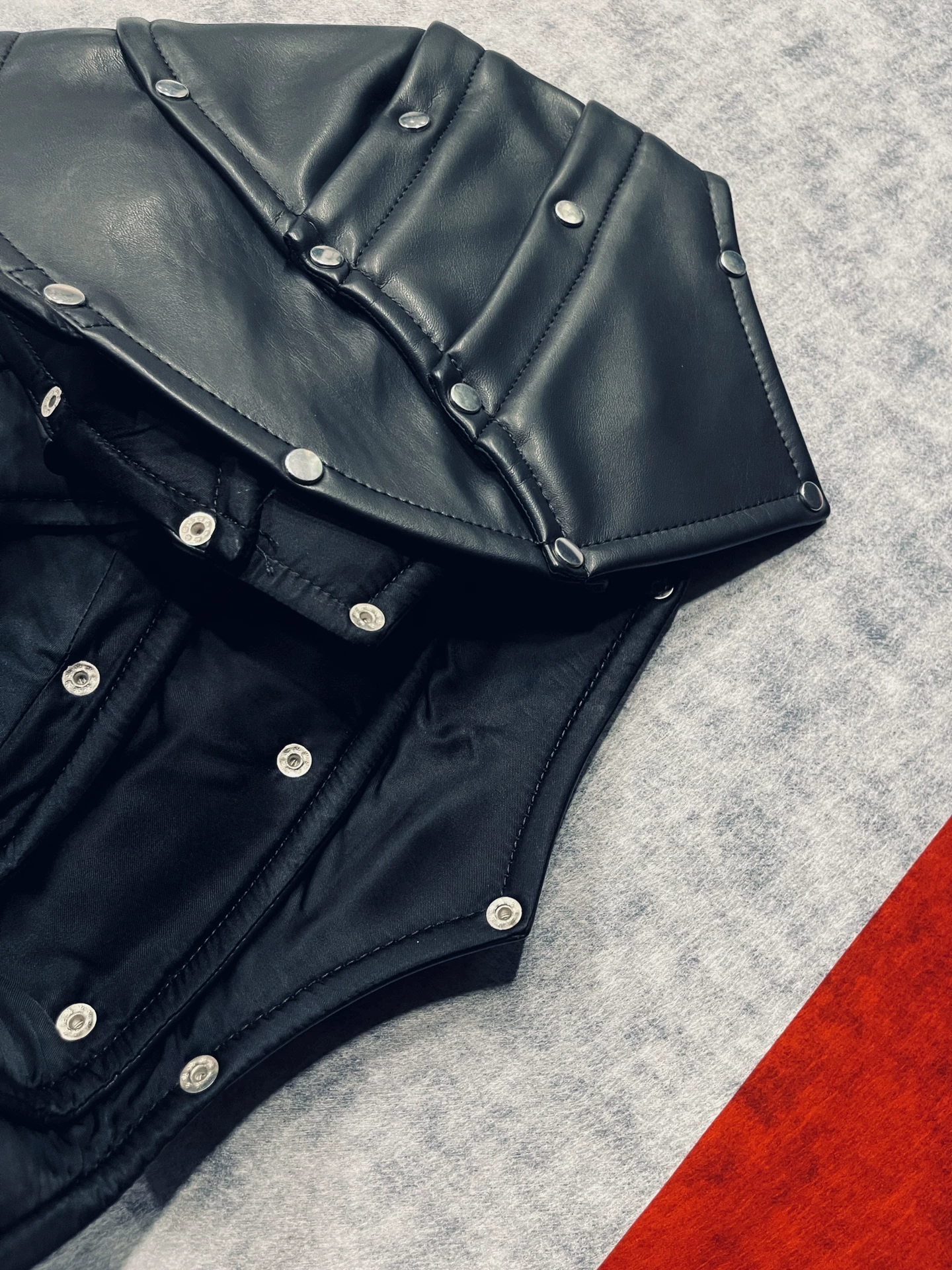 Comme des Garcons Homme Plus Leather Shoulder Armor — back