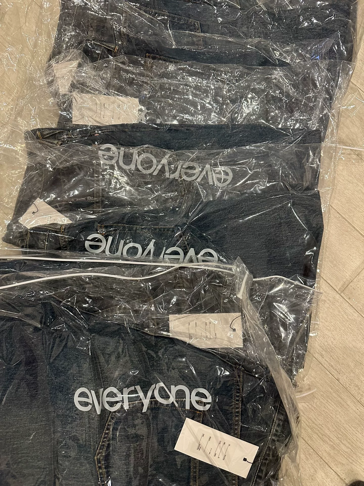 A.PRESSE x Everyone Vintage Baggy Denim Pants — front