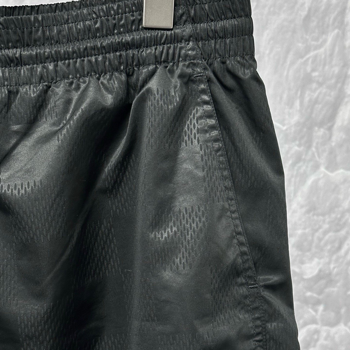 Louis Vuitton SS24 Checkerboard Elastic Shorts — detail
