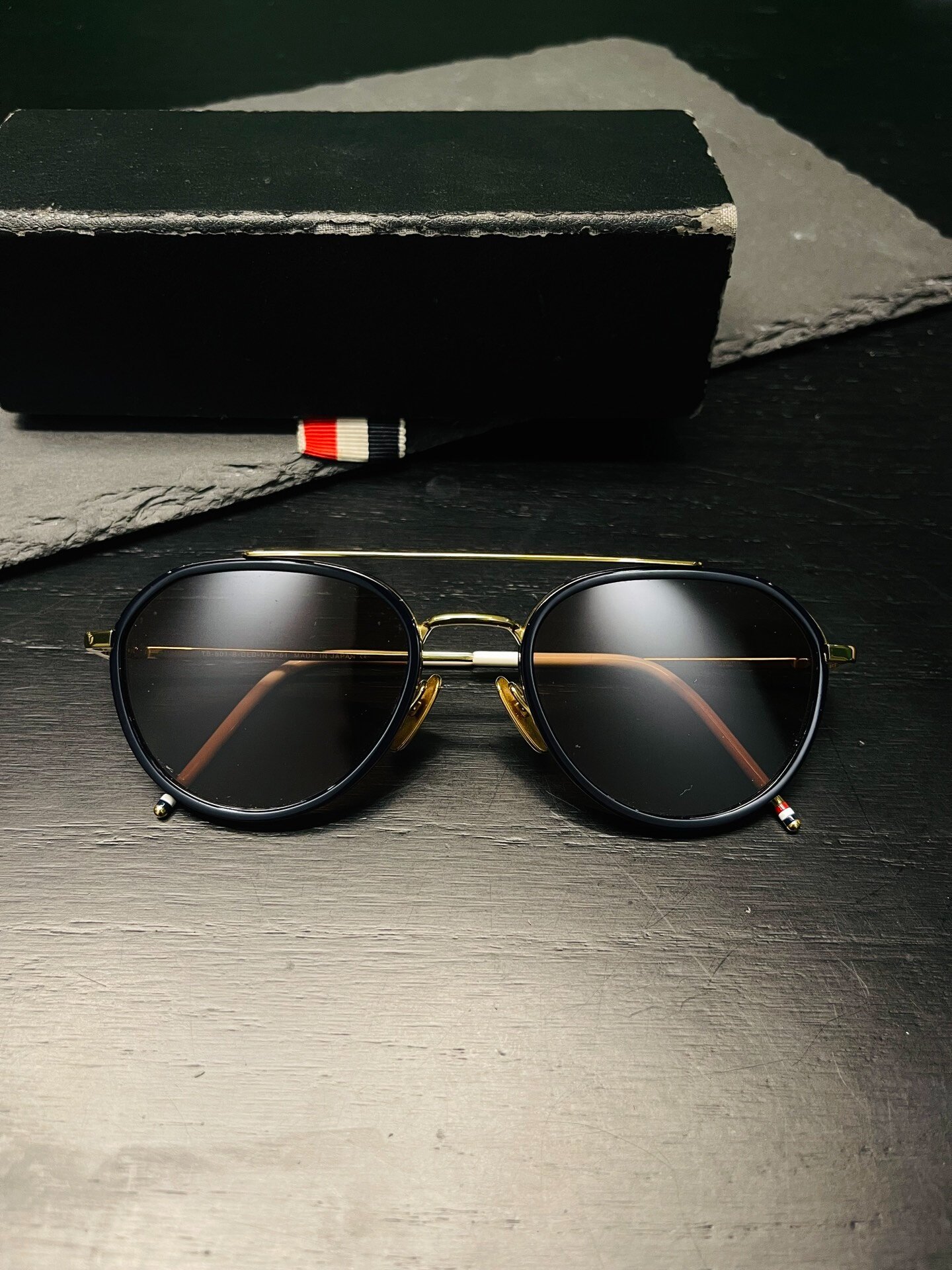 Thom Browne TB-801 Pilot Sunglasses