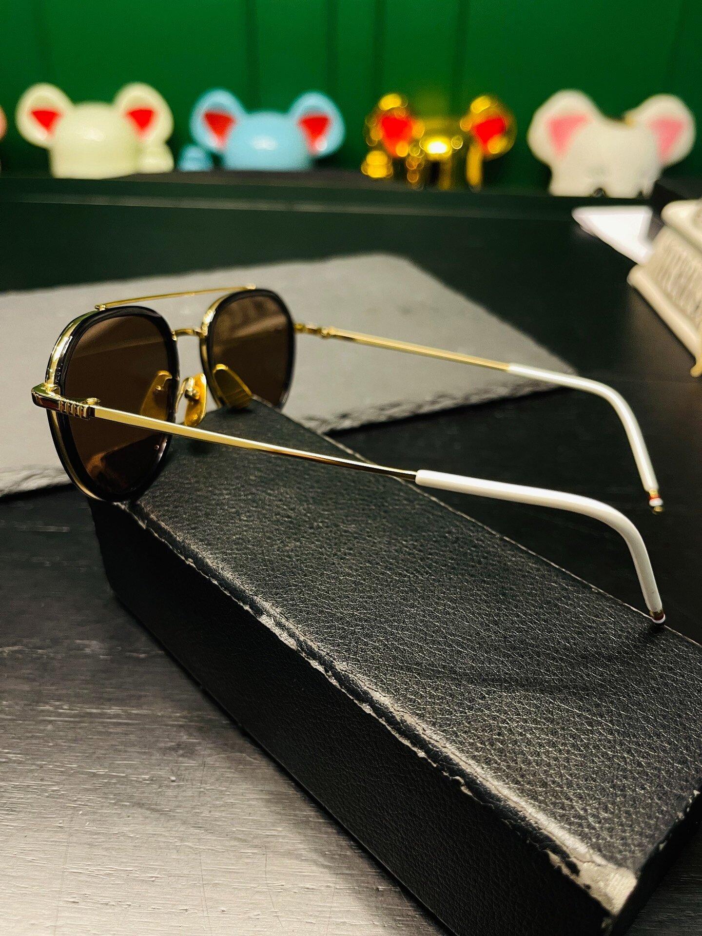 Thom Browne TB-801 Pilot Sunglasses — back