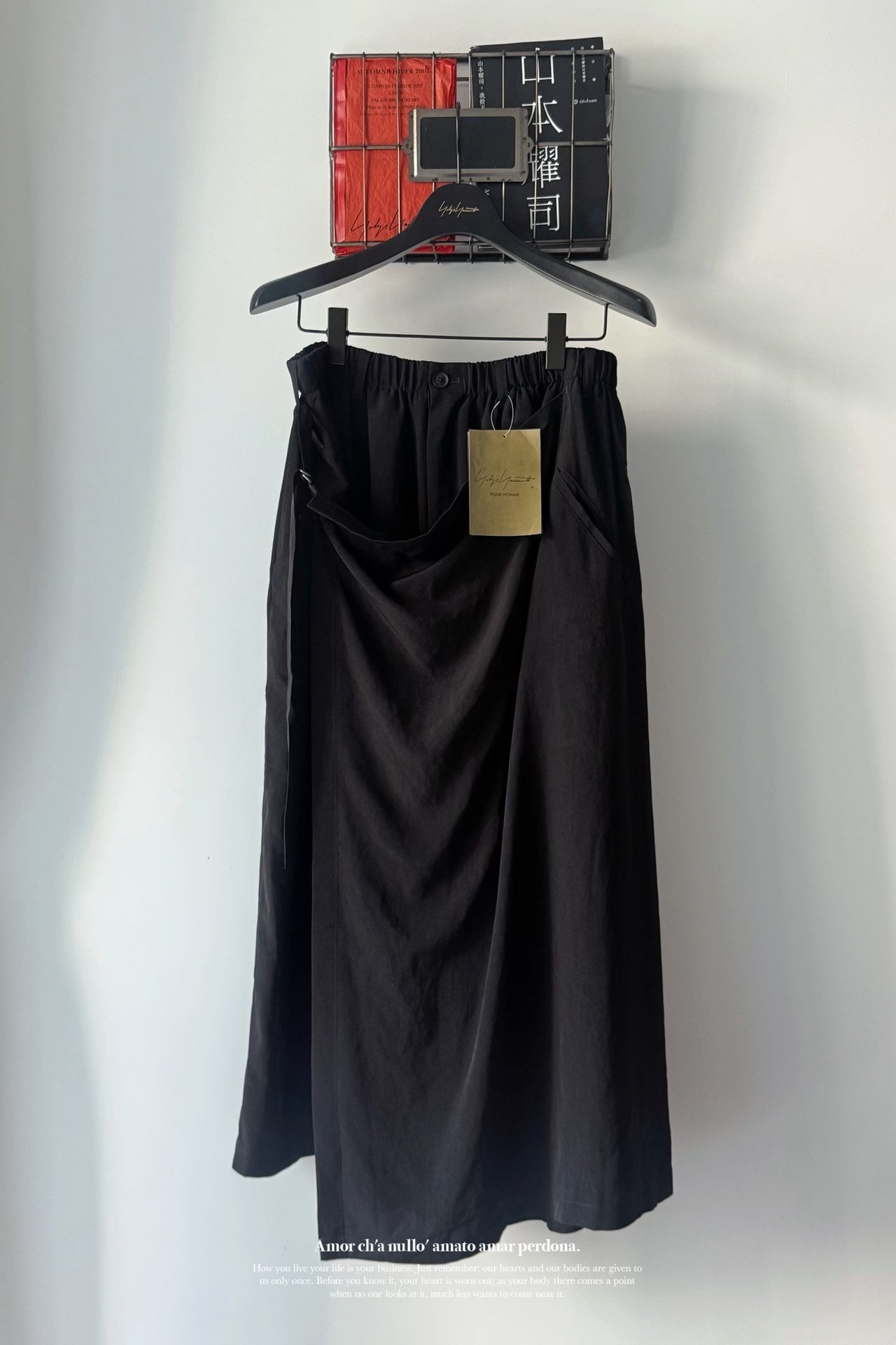 Yohji Yamamoto 25AW Triacetate Skirt-Pants — front