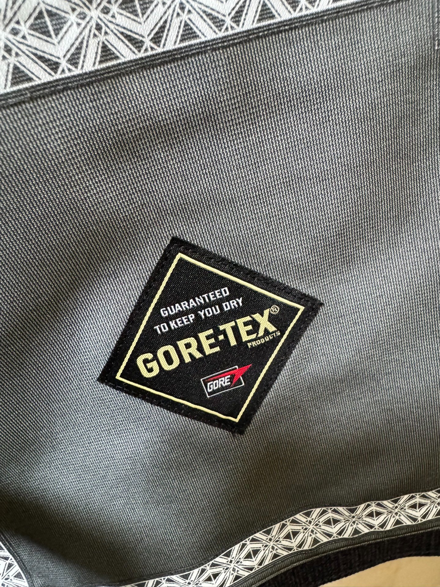 White Mountaineering Gore-Tex Check Jacket — label