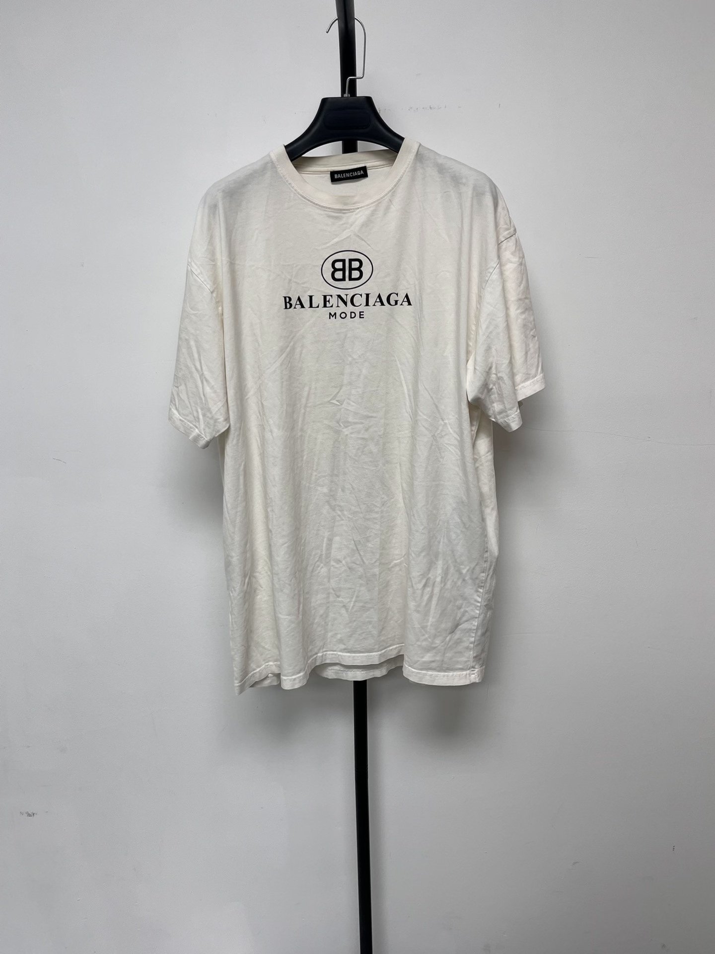 Balenciaga Logo Print Round Neck T-Shirt