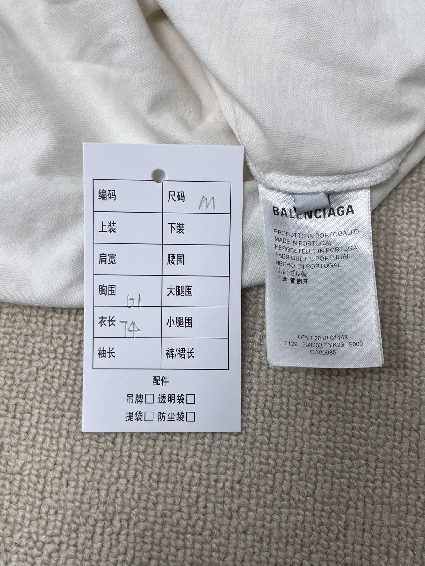 Balenciaga Logo Print Round Neck T-Shirt — back