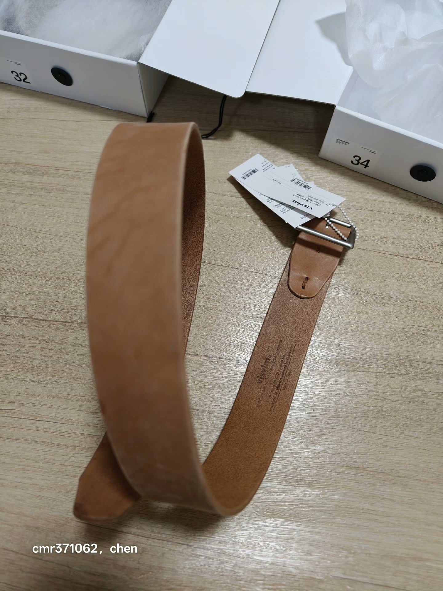 visvim 26SS Plain Belt 45MM — label