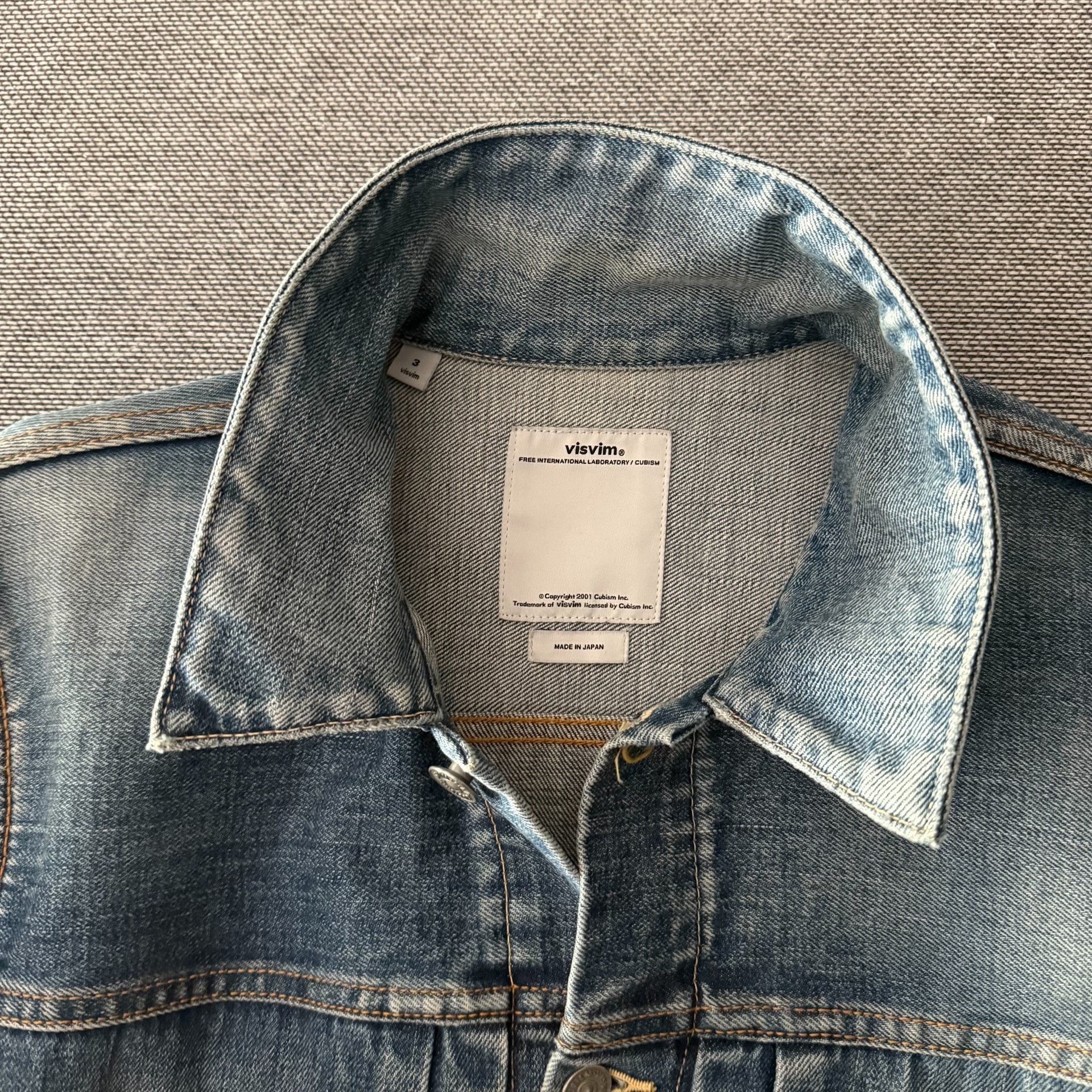 Visvim 102 12aw Type 1 Denim Jacket — detail